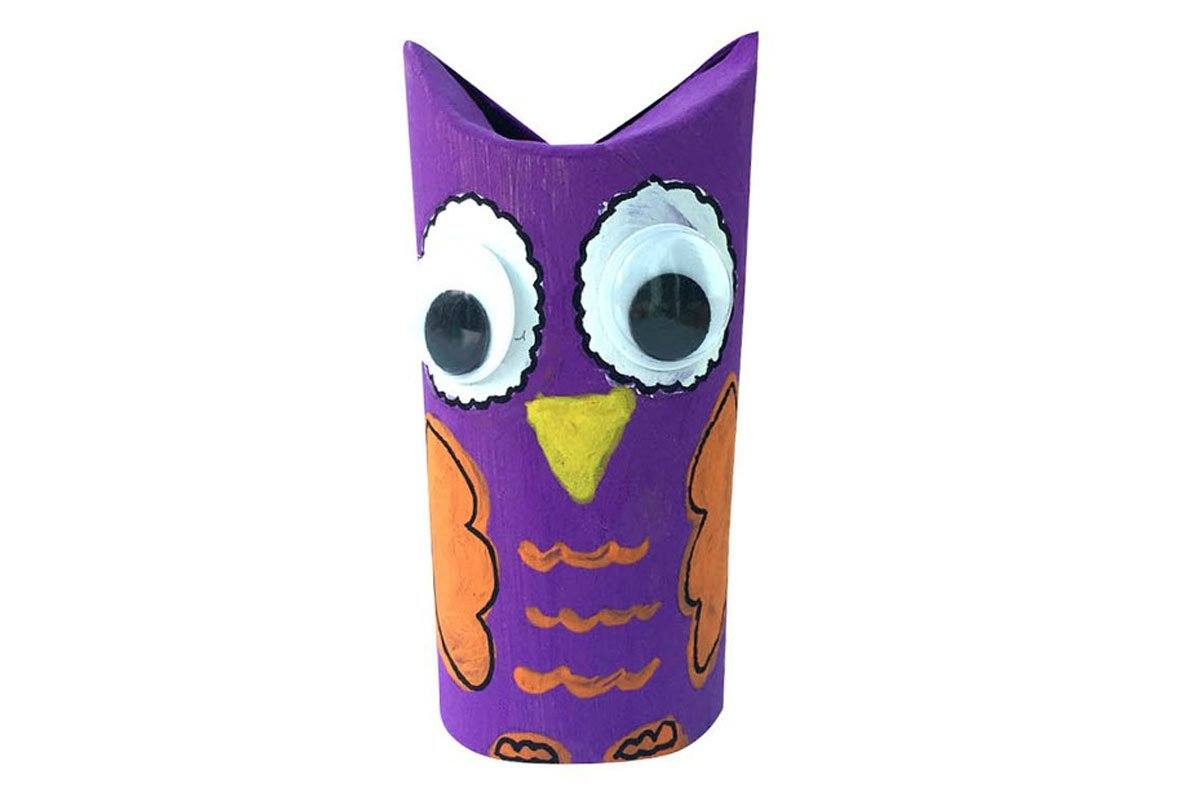 Toilet Paper Roll Owl Craft | Giggly.co.uk